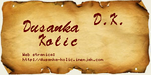 Dušanka Kolić vizit kartica